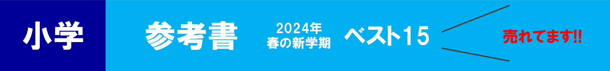 【売れてます!!】小学参考書 2024年春の新学期 ベスト15